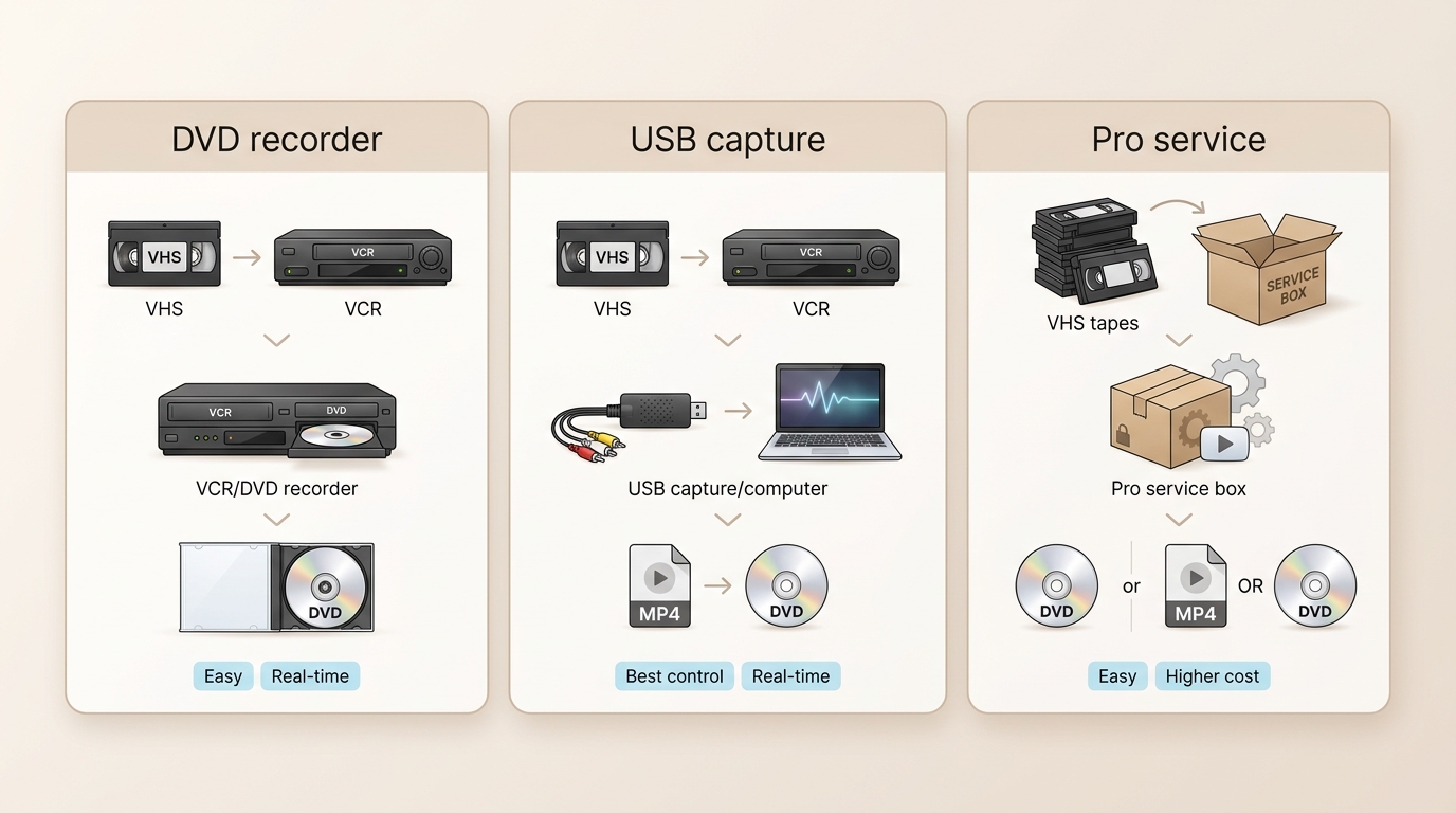 Three Ways to Transfer VCR to DVD