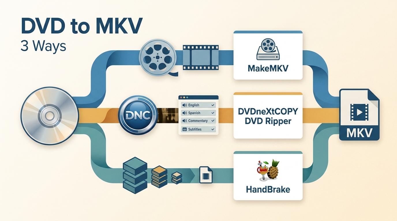 Convert DVD to MKV in 2026: Lossless Remux or Smaller Files