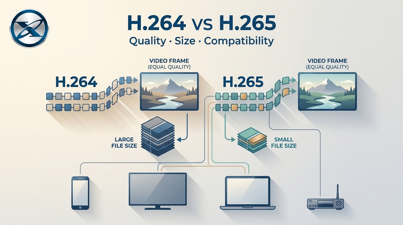 H.264 vs. H.265: Quality, File Size, and Compatibility