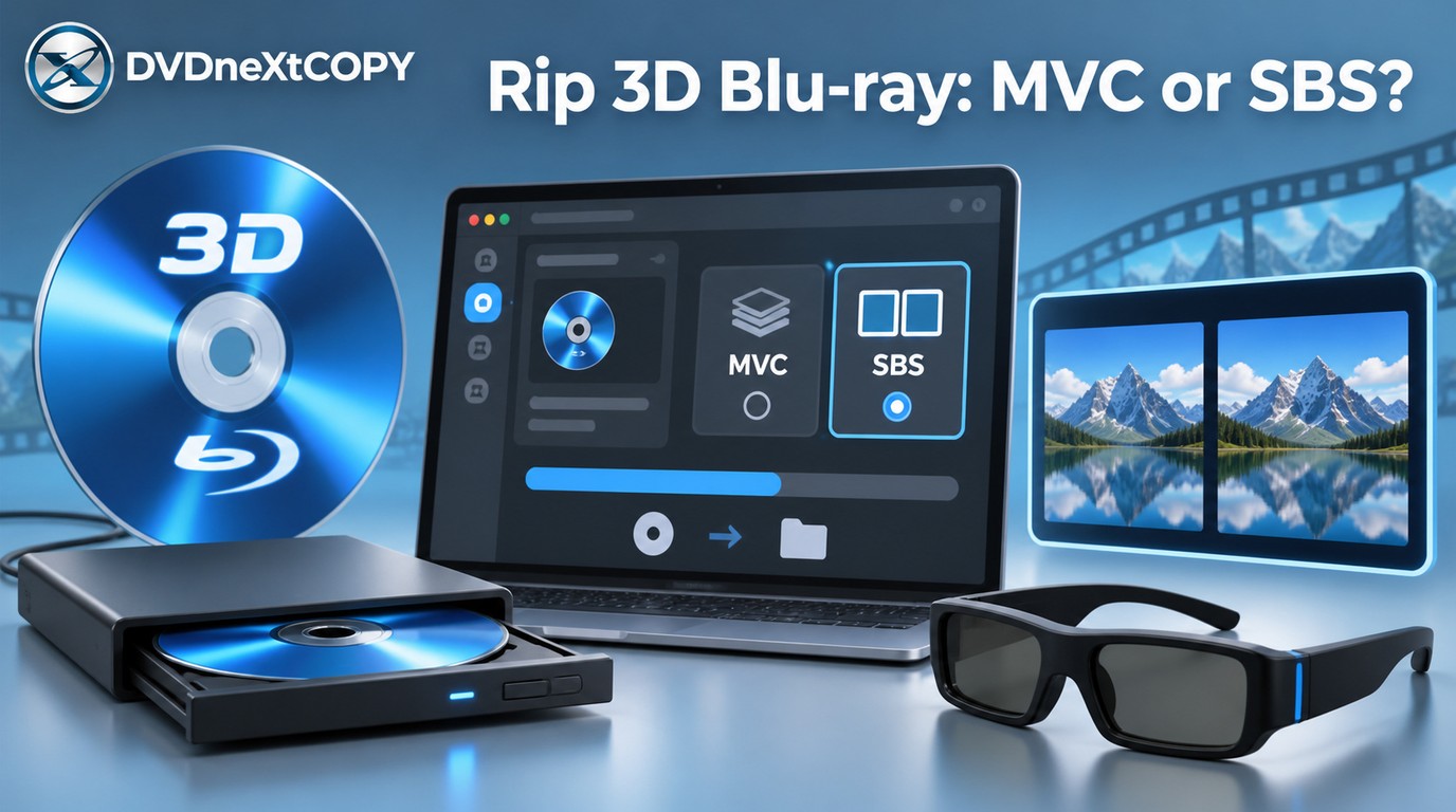 How to Rip 3D Blu Ray: Pick MVC or SBS Before You Start [2026]