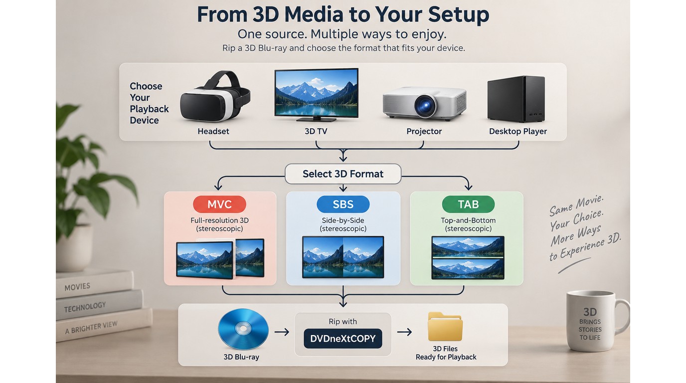 How playback devices determine MVC, SBS, or TAB for 3D Blu-ray