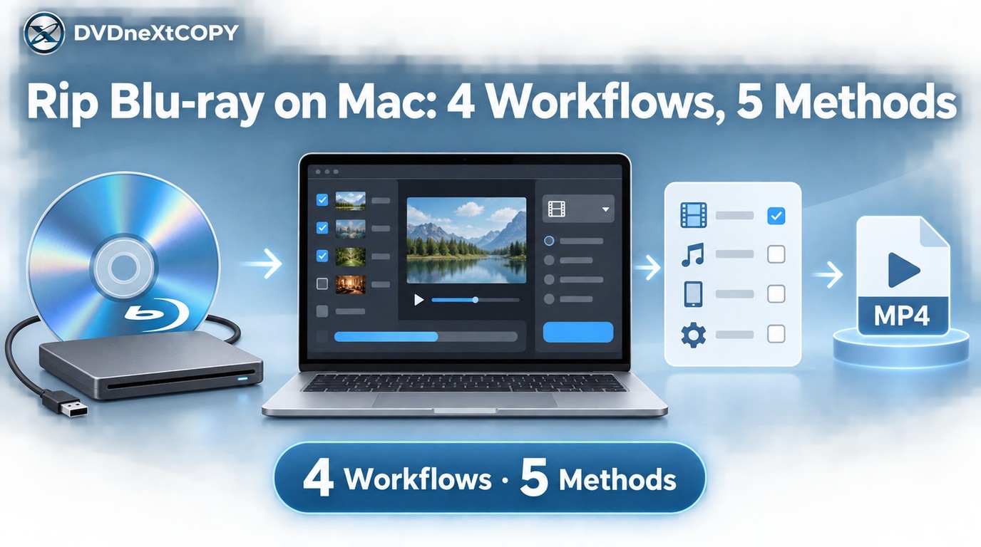 How to Rip Blu-ray on Mac in 2026: 4 Workflows, 5 Methods